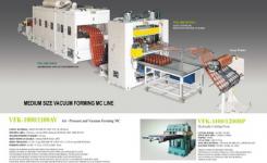 Термоформовочная машина по производству контейнеров для яйца (из ПЭТ и УПС) и ПП двухслойных горшков для растений. 
